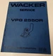 1981 Wacker Service VPG 2550R Parts And Operations & Maintenance Manual