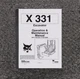 Bobcat X331 X 331 Mini Excavator Owner Operator Manual S/N 512912001-512912999