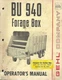 GEHL BU 940 FORAGE BOX OPERATORS MANUAL