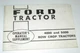 Ford 4000 5000 Tractor Operators Manual SUPPLEMENT ORIGINAL! SE 3006-S1