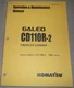 KOMATSU GD110R-2 MOTOR GRADER OPERATION & MAINTENANCE BOOK MANUAL S/N 1501-UP