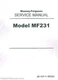 Massey-Ferguson Model MF231 Parts Manual