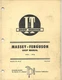 MASSEY-FERGUSON SHOP MANUAL MODEL MF285