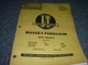I&T Massey-Ferguson MH50 Tractor Shop Service Repair Manual PN MF-11 xz