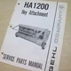 GEHL HA 1200 HAY ATTACHMENT Spare Service Parts Catalog Book Manual list guide