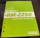 2004 & 2005 SUZUKI MOTORCYCLE RM-Z250 SERVICE MANUAL 99500-42181-01E (312)