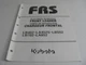 Kubota Flat Rate Schedule Model LB402 LB452S LB552 LB702 LB852 Front Loader