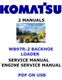KOMATSU WB97R-2 BACKHOE LOADER SERVICE ENGINE REPAIR SHOP MANUAL PDF USB