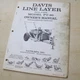 DAVIS PT-90 LINE LAYER Parts Maintenance Manual Book owner operator guide list
