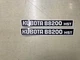 Kubota B8200 Hood Decals