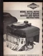 BRIGGS & STRATTON 2 CYCLE ENGINE SERVICE MANUAL MODEL 95700 & 96700 