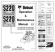 Bobcat S220 Turbo HF Skid Steer Loader Operation and Maintenance Manual 5262 ...