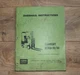 Clark Clarklift EC300-20/30 Forklift Overhaul Instructions Manual   OH336