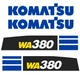 Fits WA380-8 Komatsu Wheel Loader Replacement Decal Kit