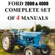 Ford 4000 & 2000 Series Tractor SERVICE PARTS Catalog OWNERS Manual 4 Manuals CD