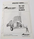 AVCO New Idea No. 620 Forage Blower Operator's Manual No. FB-101 04/69 (985585)