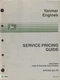 JL484 John Deere Yanmar Engines Service Pricing Guide (1987) SPG1025