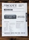 Scott DD900B Cassette / CD  Service Manual *Original*