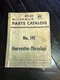 HT-27 McCormick Parts Catalog No. 141 Harvester Thresher Book