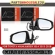 2x Black LH & RH Manual Folding Mirror w/ 6 pin for Toyota Highlander 2014-2019