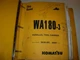 Komatsu WA180-3 Parallel Tool Carrier Shop Service Manual , s/n  A85001 - up 