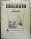 Kubota Workshop Operator's Manual Model 4540 Backhoe for tractors L3350 L3750