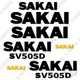 Fits Sakai SV505D Decal Kit Roller Replacement Stickers - 3M Vinyl!