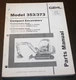 GEHL 353 373 Compact Excavator PARTS Manual #918039 Revision G June 2008