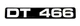 DT 466 INTERNATIONAL  EMBLEM  (B) BLACK SATIN