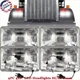 4pcs 4x6" LED Headlights Hi/Lo Beam For Kenworth T800 W900 Peterbilt 357 379 378
