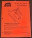 Servis Rhino 48" 60" 66" 72" Box Scraper Operator's Manual with Parts Listing