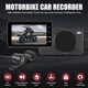 Motorcycle DVR Dash Cam LCD Front Rear Dual Lens Camera Video Recorder Durable