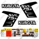 Fits Kubota SVL 75-2 CUSTOM BLACK Decal Kit Skid Steer  - 7 YEAR 3M VINYL!