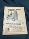 White Forklift, WA60H,70,80,90,100 and 120 Operator's  Manual S-618   1979 LQQK!