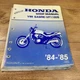HONDA ORIGINAL OEM SERVICE REPAIR SHOP MANUAL / 84-85 V65 SABRE - VF1100S