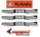 3 USA MADE HEAVY DUTY BLADES FITS KUBOTA K5613-34340 54" Z781, G1800,G1900,G2000