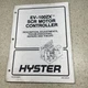 Hyster EV-100ZX SCR Motor Controller - Repair Parts Theory Manual Book Catalog