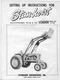 STAN-HOIST ALLIS CHALMERS WD, WD45 TRACTOR LOADER SETUP INSTRUCTIONS MANUAL COPY