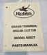 Robin Grass Brush Cutter Model NB02T Parts Manual Original OEM Illustrated 1987