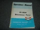 Blaw-Knox PF-180H Bituminous Paver Owner Operator Instruction Manual xo