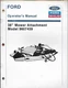 FORD NEW HOLLAND MOWER ATTACHMENT 38" Model 9607439 Parts List Operator's Manual