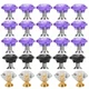 25PC Diamond Crystal Dresser Knobs Drawer Pull Handle Cabinet Door Purple TD