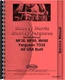 Massey Ferguson Tractor Service Manual MF35 MF50 MH50 TO35 MH-S-MF35,50+