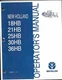 New Holland 18HB, 21HB, 25HB, 30HB, 36HB Operator's Manual 3/05