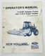 New Holland 1116-BF Adapter Frame & 1116-H Auger Header Operators Manual