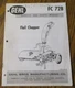 Gehl FC 72B Flail Chopper Parts Manual Catalog Book 2204A Original  FC72B