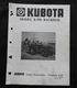 1980s KUBOTA L225 L245 TRACTOR "K-550 BACKHOE" OPERATOR & PARTS CATALOG MANUAL