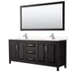Wyndham Collection WCV252580D-VCA-M70 Daria 80" - Dark Espresso / Carrara