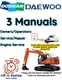 DOOSAN-DAEWOO SOLAR 300LC-V CRAWLER EXCAVATOR OPERATORS SERVICE ENGINE PDF USB