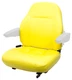 JD Universal Tractor Seat -Yellow Viny - No Armrests -MOUNTING 6.50-13.00" Wide